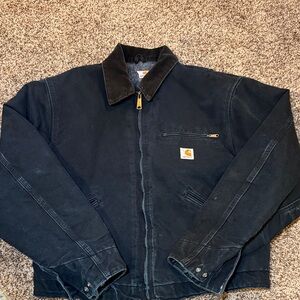 Distressed Carhartt Men's Black Barn Jacket